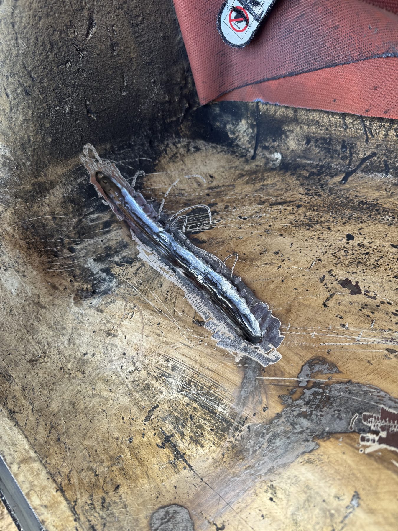 Detailed heavy equipment weld repair