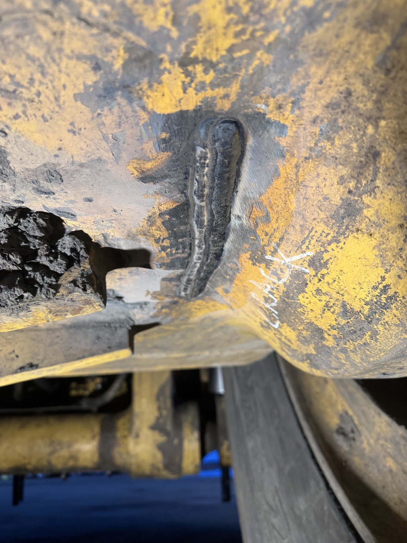 Heavy equipment crack repair