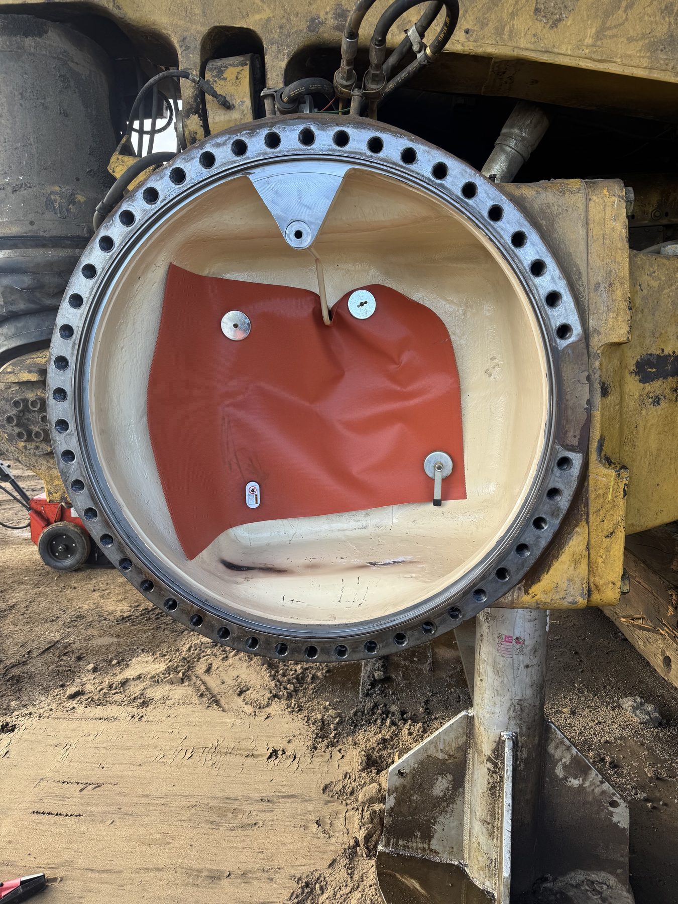 Large heavy equipment component repair